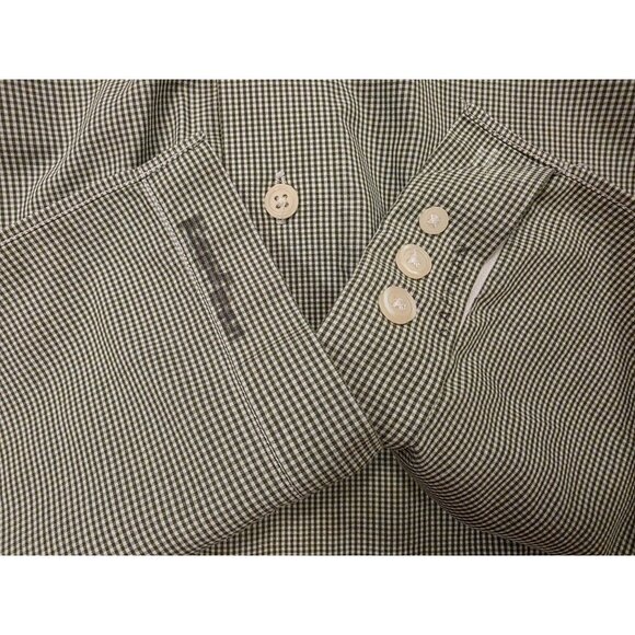 Eddie Bauer Long Sleeve Mens XL Tall Wrinkle Resistant Green‎ White Checkered - Picture 12 of 13